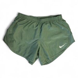 sage green Nike dri-fit running shorts